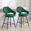 Caladoc Swivel Counter Stool in Green Naia Velvet