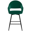 Caladoc Swivel Counter Stool in Green Naia Velvet