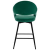 Caladoc Swivel Counter Stool in Green Naia Velvet