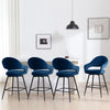 Caladoc Swivel Counter Stool in Ink Naia Velvet