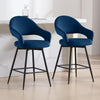 Caladoc Swivel Counter Stool in Ink Naia Velvet
