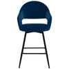 Caladoc Swivel Counter Stool in Ink Naia Velvet