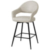 Caladoc Swivel Counter Stool in Moonlight Sarma Leather