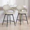 Caladoc Swivel Counter Stool in Moonlight Sarma Leather