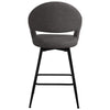 Caladoc Swivel Counter Stool in Smoke Dely Leather