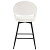 Caladoc Swivel Counter Stool in White Naia Velvet