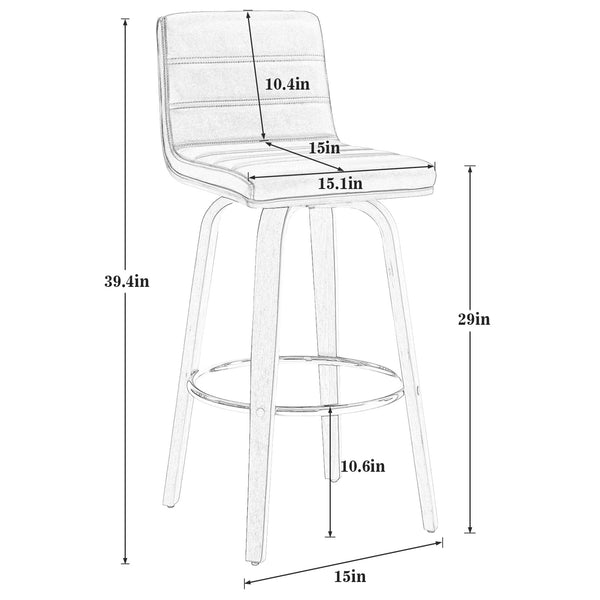 Calitor bar stool bar height dimensions