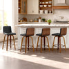 Calitor Bar Stool in Black Hron Leather, Counter Height