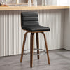 Calitor Bar Stool in Black Hron Leather, Counter Height