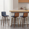 Calitor Bar Stool in Blue Rebo Leather, Bar Height