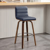 Calitor Bar Stool in Blue Rebo Leather, Bar Height