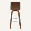 Calitor Bar Stool in Blue Rebo Leather, Bar Height