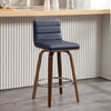 Calitor Bar Stool in Blue Rebo Leather, Counter Height