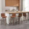 Calitor Bar Stool in Brown Hans Leather, Bar Height