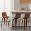 Calitor Bar Stool in Brown Hans Leather, Bar Height