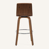 Calitor Bar Stool in Brown Hans Leather, Bar Height