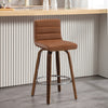 Calitor Bar Stool in Brown Hans Leather, Counter Height