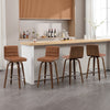Calitor Bar Stool in Brown Hans Leather, Counter Height