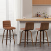 Calitor Bar Stool in Brown Hans Leather, Counter Height