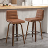 Calitor Bar Stool in Brown Hans Leather, Counter Height