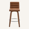 Calitor Bar Stool in Brown Hans Leather, Counter Height