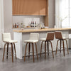 Calitor Bar Stool in Cream Hron Leather, Bar Height