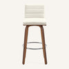 Calitor Bar Stool in Cream Hron Leather, Bar Height