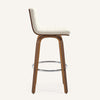 Calitor Bar Stool in Cream Hron Leather, Bar Height