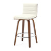 Calitor Bar Stool in Cream Hron Leather, Counter Height
