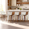 Calitor Bar Stool in Cream Hron Leather, Counter Height