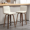 Calitor Bar Stool in Cream Hron Leather, Counter Height