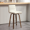 Calitor Bar Stool in Cream Hron Leather, Counter Height