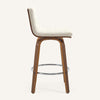 Calitor Bar Stool in Cream Hron Leather, Counter Height
