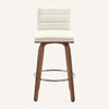 Calitor Bar Stool in Cream Hron Leather, Counter Height