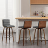 Calitor Bar Stool in Gray Hron Leather, Bar Height
