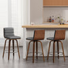 Calitor Bar Stool in Gray Hron Leather, Counter Height