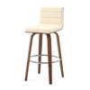 Calitor Bar Stool in Ivory Hron Leather, Bar Height