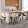 Calitor Bar Stool in Ivory Hron Leather, Bar Height