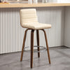 Calitor Bar Stool in Ivory Hron Leather, Bar Height