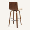 Calitor Bar Stool in Ivory Hron Leather, Bar Height