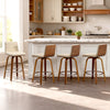 Calitor Bar Stool in Ivory Hron Leather, Counter Height