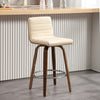 Calitor Bar Stool in Ivory Hron Leather, Counter Height