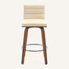Calitor Bar Stool in Ivory Hron Leather, Counter Height