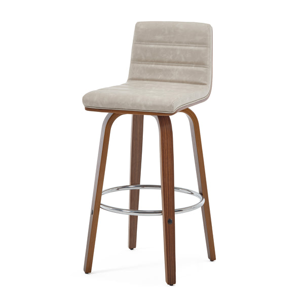 Calitor Bar Stool in Moonlight Sarma Leather, Bar Height