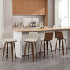 Calitor Bar Stool in Moonlight Sarma Leather, Bar Height