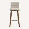 Calitor Bar Stool in Moonlight Sarma Leather, Bar Height