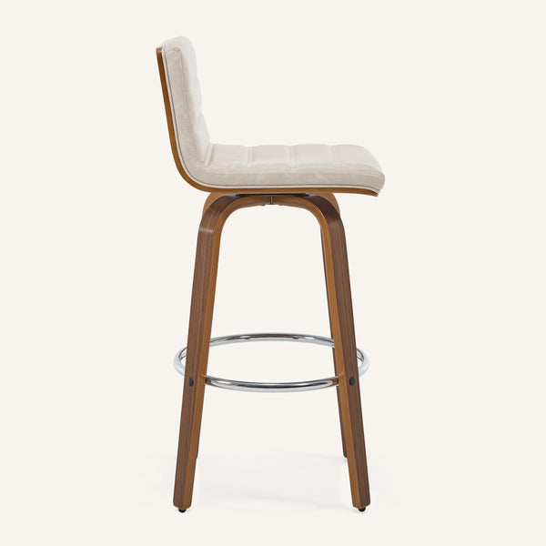 Calitor Bar Stool in Moonlight Sarma Leather, Bar Height