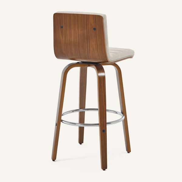 Calitor Bar Stool in Moonlight Sarma Leather, Bar Height
