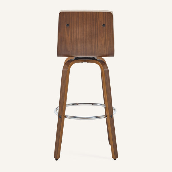 Calitor Bar Stool in Moonlight Sarma Leather, Bar Height