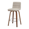 Calitor Bar Stool in Moonlight Sarma Leather, Counter Height